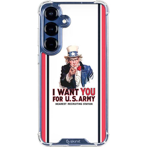 Uncle Sam Vintage War Poster Galaxy S25 Clear Case